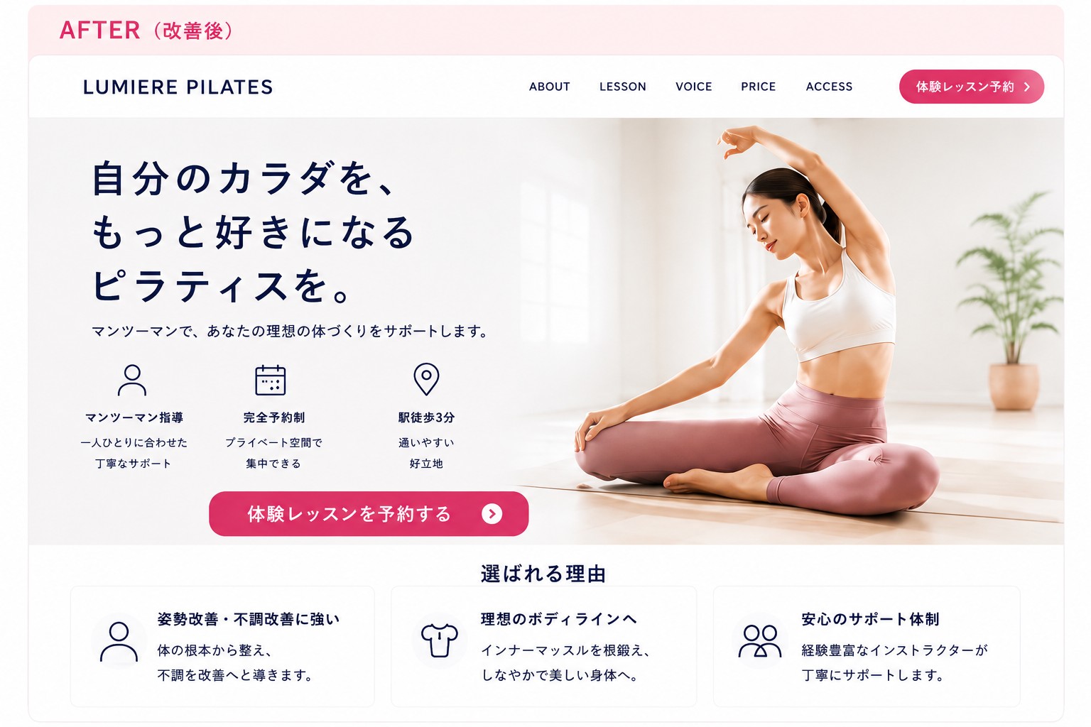 改善後のサイトイメージ